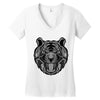 tiger zentangle Women's V-Neck T-Shirt