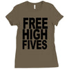 free high fives t shirt x large funny humor geek awesome highfive cool Ladies Fitted T-Shirt