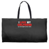 i love my girlfriend Weekender Totes