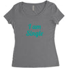 single Women's Triblend Scoop T-shirt