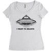 i want to believe Women's Triblend Scoop T-shirt