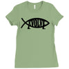 evolve t shirt small funny evolution science atheist darwin atheism fi Ladies Fitted T-Shirt