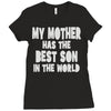 my mother has the best son in the world Ladies Fitted T-Shirt