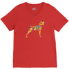 boxer flower V-Neck Tee