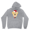 golden retriever dog with red santa's hat Unisex Hoodie