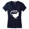 chicken butt Women's V-Neck T-Shirt