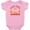 This Girl Loves Her Dachshund Baby Onesie