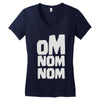 om nom nom Women's V-Neck T-Shirt