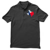Eroded Texas Map With Flag Polo Shirt