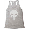 the punisher skull head Racerback Tank