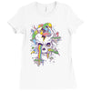 flying rainbow skull island Ladies Fitted T-Shirt