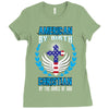American by Birth Christian By the Grace of God Ladies Fitted T-Shirt