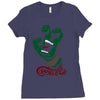 screaming mutant hand Ladies Fitted T-Shirt