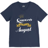 queens are born in august V-Neck Tee
