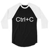 ctrl+c 3/4 Sleeve Shirt