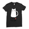 cat love person! Ladies Fitted T-Shirt
