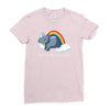 real unicorns have curves Ladies Fitted T-Shirt