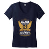 All Men Are Created Equal But Only The Best Are Born In November Women's V-Neck T-Shirt