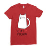 cat love person! Ladies Fitted T-Shirt