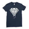dripping diamond logo Ladies Fitted T-Shirt