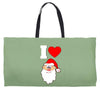 i love santa noel Weekender Totes