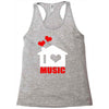 i love house music Racerback Tank