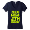 Jedi On The Streets Sith In The Sheets Women's V-Neck T-Shirt