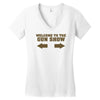 welcome to the gun show ron burdundy anchorman inspired gift funny Women's V-Neck T-Shirt