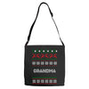 ugly christmas grandma Adjustable Strap Totes