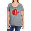 chevron circle Ladies Curvy T-Shirt