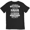 Super Cool Nana Of A Freaking Awesome Grandson V-Neck Tee