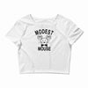 modest mouse rock band black hooded sweatshirt Crop Top