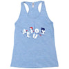 vowel party time Racerback Tank