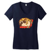 pizza pug Women's V-Neck T-Shirt