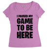 i paused my game to be here Women's Triblend Scoop T-shirt