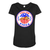 vote for pizza president democrat Maternity Scoop Neck T-shirt