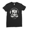 astronaut skull Ladies Fitted T-Shirt