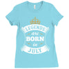 Legends Are Born In July Ladies Fitted T-Shirt
