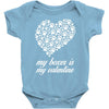 my boxer is my valentine Baby Bodysuit