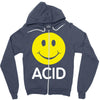 acid house smiley face 90's rave club hardcore party Zipper Hoodie