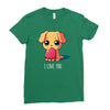 puppy love Ladies Fitted T-Shirt