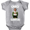 omg santa will ferrell Baby Bodysuit