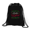merry christmas Drawstring Bags