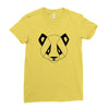 Geometric Panda Ladies Fitted T-Shirt