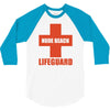 nude beach   lifeguard 3/4 Sleeve Shirt