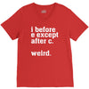 i before e except after c V-Neck Tee