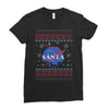 santa christmas Ladies Fitted T-Shirt