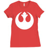 rebel alliance sticker vinyl decal star wars   car window wall decor Ladies Fitted T-Shirt