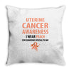 wear peach for uterine cancer Throw Pillow