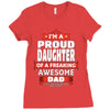 proud daughter dad Ladies Fitted T-Shirt